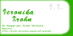 veronika krohn business card